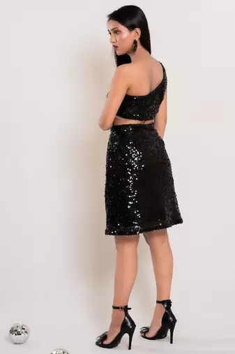 Dark black sequin co-ord