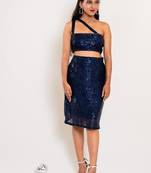Navy blue sequin co-ord