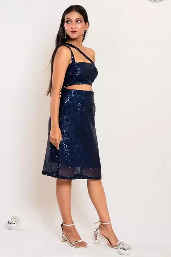 Navy blue sequin co-ord