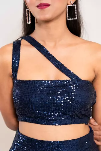 Navy blue sequin co-ord