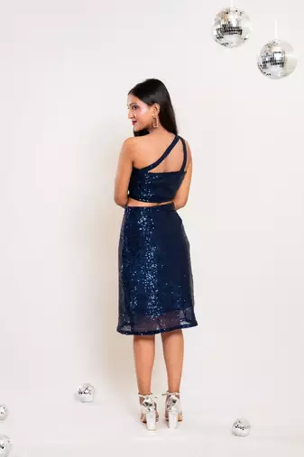Navy blue sequin co-ord