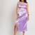 Lavender slit satin co-ord