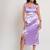 Lavender slit satin co-ord