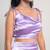 Lavender slit satin co-ord