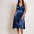 Navy blue satin frock