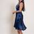 Navy blue satin frock