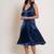Navy blue satin frock