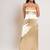 Golden satin dress