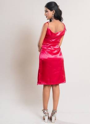 Pink satin dress 3