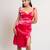 Pink satin dress