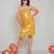 Yellow sequin dress