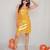 Yellow sequin dress