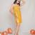 Yellow sequin dress