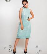 Frozy halter sequin dress