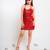 Red sequin backless dress