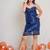 Navy blue sequin mini dress