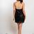 Black sequin backless dress