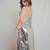 Metallic silver sequin dress
