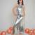 Metallic silver sequin dress