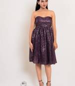 Mauve balloon sequin frock