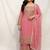 pink crunchy silk salwar suit with embroidery work