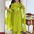Women's Beautiful Embroidery Work Viscose Silk Fabric Flared Kurta Pant and Dupatta Set