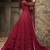 Soft net anarkali wedding salwar kameez in red color with embroidery and crystal stone work