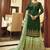 Georgette sharara in green color with embroidery and crystal stone work