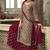 Georgette sharara in brown color with embroidery and crystal stone work