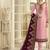 Satin georgette salwar kameez in pink color with embroidery and crystal stone work