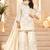 Sparkling Off-White Sequins Chinon Festival Wear Palazzo Suit