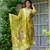 Women's Beautiful Jacquard Printed Work Organza viscose Fabric Straight Kurta Pant and Dupatta Set