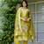 Women's Beautiful Jacquard Printed Work Organza viscose Fabric Straight Kurta Pant and Dupatta Set