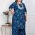  plus size women's cotton floral printed v-neck kurta with flared palazzo