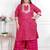  plus size women's embellished ethnic cotton kurta with palazzo