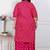  plus size women's embellished ethnic cotton kurta with palazzo