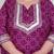  plus size women cotton magenta gota work kurta with flared palazzo