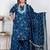  plus size women's gota patti cotton kurta paired with palazzo and dupatta
