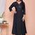  womens black mirror work angrakha kurta and palazzo set
