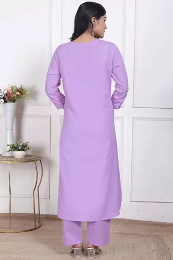  womens lavender angrakha kurta set
