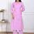  womens pink lucknowi angrakha style kurta with palazzo