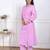 womens pink lucknowi angrakha style kurta with palazzo