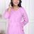  womens pink lucknowi angrakha style kurta with palazzo