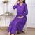  womens purple floral printed angrakha style kurta with palazzo