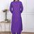 womens purple floral printed angrakha style kurta with palazzo