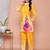  womens yellow digital printed kurta set
