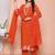  womens embroidered cotton kurta with palazzo & dupatta set