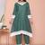  womens green rayon zigzag print kurta with palazzo set