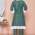  womens green rayon zigzag print kurta with palazzo set
