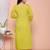  womens muslin yellow  kurta and palazzo with dupatta set